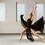 Contemporary dancer on Timestep Marley floor at ICON Dance Complex