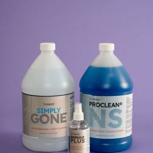 standard dance floor cleaning kit including proclean ns, wipeout plus and simplygone
