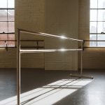 portable ballet barre in a dance studio