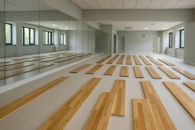 Encore hardwood panels in a studio