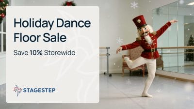 Save 10% on Stagesteps holiday dance floor sale