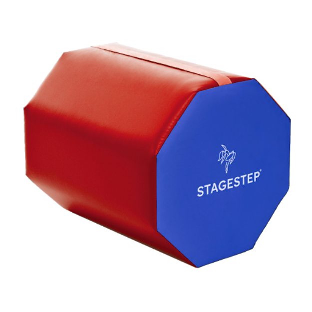Gymnastic octagon mat from Stagestep in red and blue